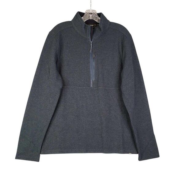 PrAna Mens 1/2 Zip Wool Blend Sweater Pullover Size S Small Blue Outdoor Hike - Picture 2 of 10